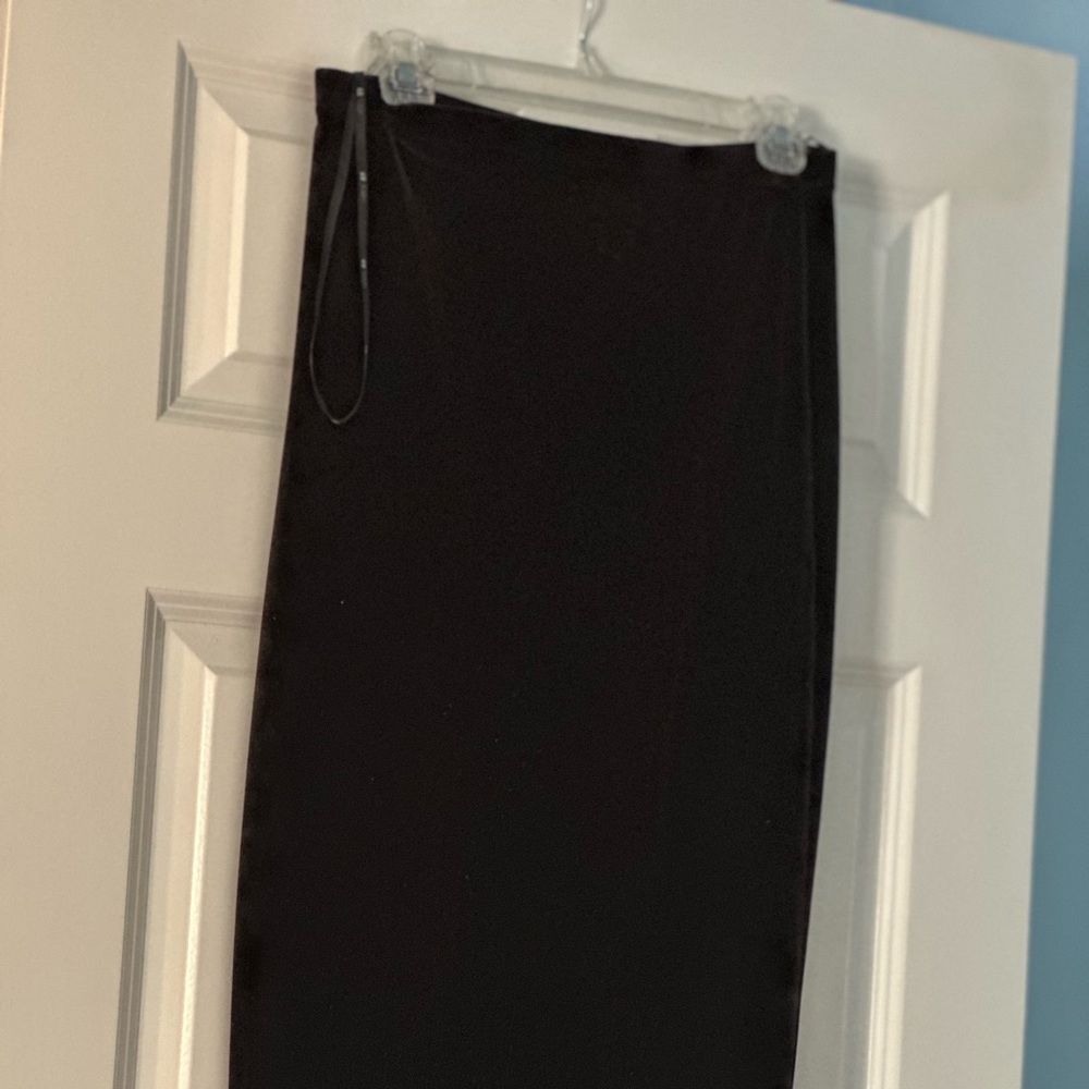 Tadashi Lux Maxi Skirt Velvet High Waisted back slit size L
